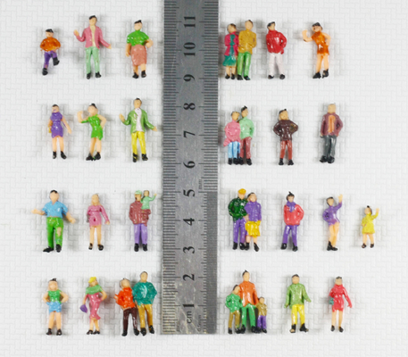 Povos arquitectónicos fêmeas/masculinos do modelo à escala, povos pintados figuram para o 1:87 2.0cm da disposição fornecedor
