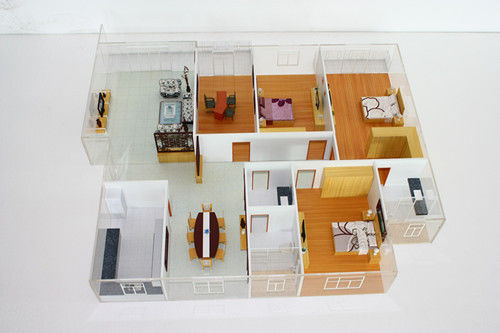 Bens modelo arquitectónicos interiores portáteis do fabricante para a disposição da casa fornecedor