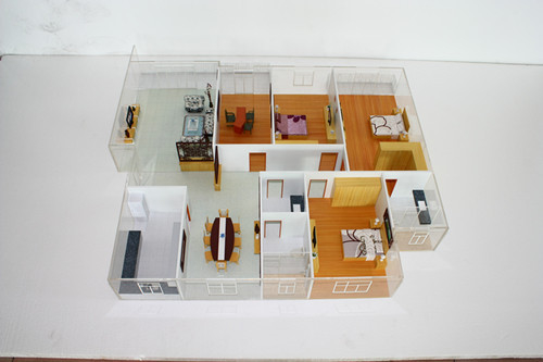 Fabricante modelo arquitectónico interior, modelo durável da disposição da casa fornecedor