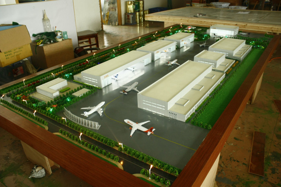 Miniatura modelo arquitectónica personalizada do fabricante 3D para a disposição do aeroporto fornecedor