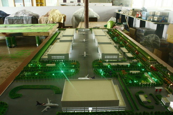 Miniatura modelo arquitectónica personalizada do fabricante 3D para a disposição do aeroporto fornecedor