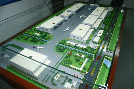 Miniatura modelo arquitectónica personalizada do fabricante 3D para a disposição do aeroporto fornecedor