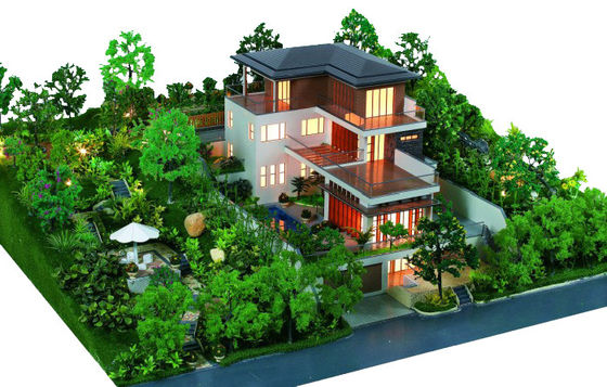 Fabricante modelo arquitectónico diminuto do jardim, modelos à escala residenciais privados fornecedor