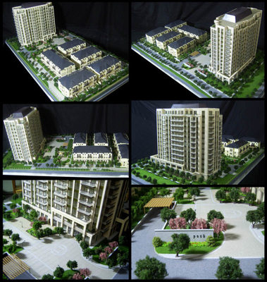 3D que ilumina o fabricante modelo arquitectónico diminuto, modelos à escala de Real Estate fornecedor