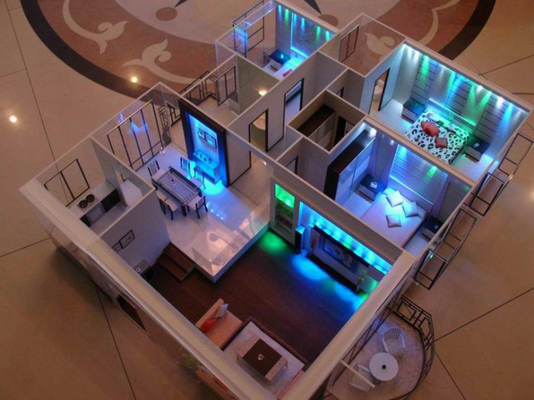 3D que ilumina o fabricante modelo arquitectónico diminuto, modelos à escala de Real Estate fornecedor