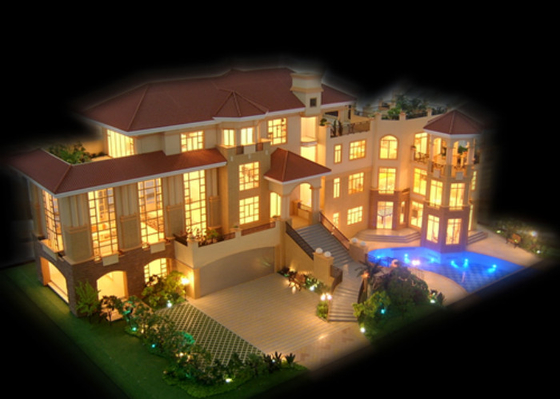 Fabricante modelo arquitectónico diminuto residencial, personalizado iluminando o modelo à escala fornecedor