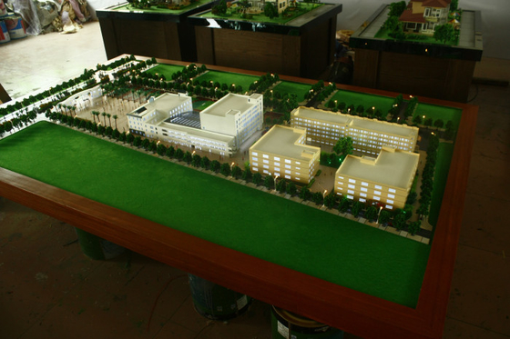 fabricante modelo arquitectónico diminuto do prédio da escola 3D, iluminando modelos à escala da disposição da escola fornecedor