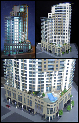 Fabricante modelo arquitectónico de cristal 3D bonito para a construção/construções de modelos fornecedor