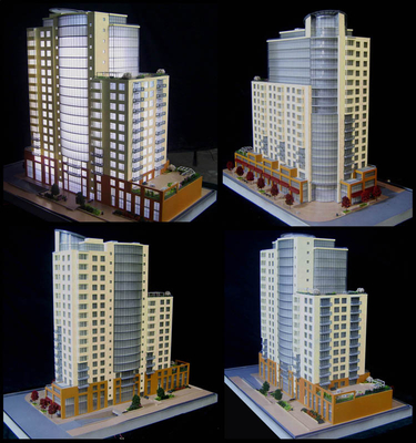Fabricante modelo arquitectónico de cristal 3D bonito para a construção/construções de modelos fornecedor