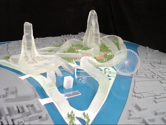 A miniatura modelo arquitectónica acrílica do fabricante para o quadrado/Limei da alameda modela fornecedor