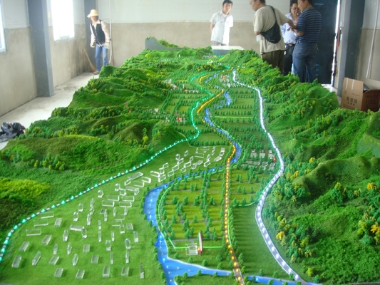 o fabricante modelo arquitectónico diminuto Eco-amigável para a disposição/terreno monocromáticos modela fornecedor