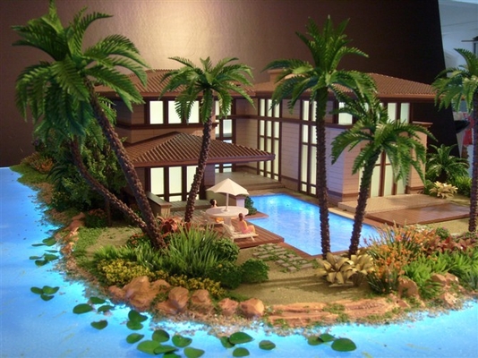 fabricante modelo arquitectónico Eco-amigável, praia/modelo à escala recurso do oceano fornecedor