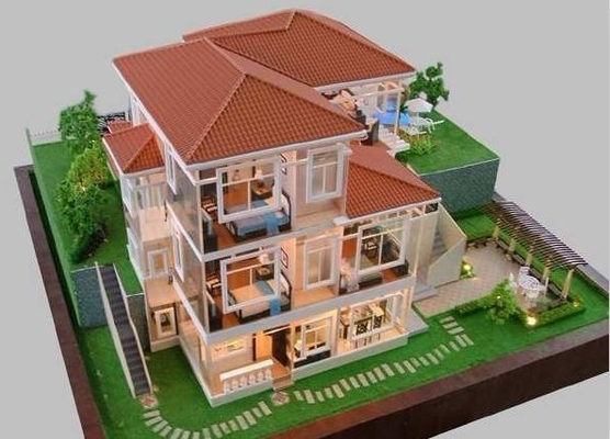 modelos à escala arquitectónicos da casa de campo 3D diminuta/factura residencial do modelo à escala da casa fornecedor