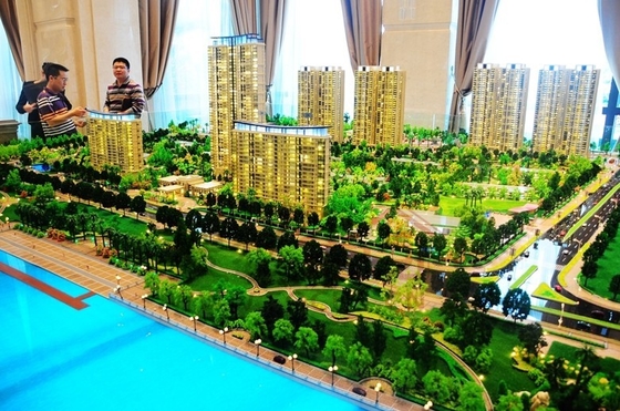Fabricante modelo arquitectónico residencial 3D bonito com sistema de iluminação fornecedor