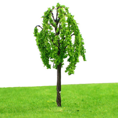 As árvores modelo diminutas do salgueiro plástico do cimento 7.5cm esverdeiam para a cena do lago park da estrada de ferro/jardim do trem fornecedor