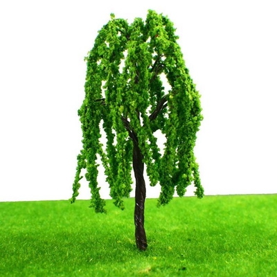 1:75 modelo diminuto das árvores 9cm do salgueiro verde - 100 para a disposição da cena do lago park do jardim fornecedor