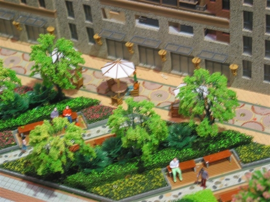Cenário bonito do modelo à escala para a disposição feita sob encomenda da construção residencial fornecedor