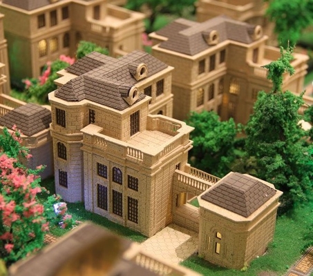 Cenário diminuto do modelo à escala para a terra usando o modelo complexo fornecedor