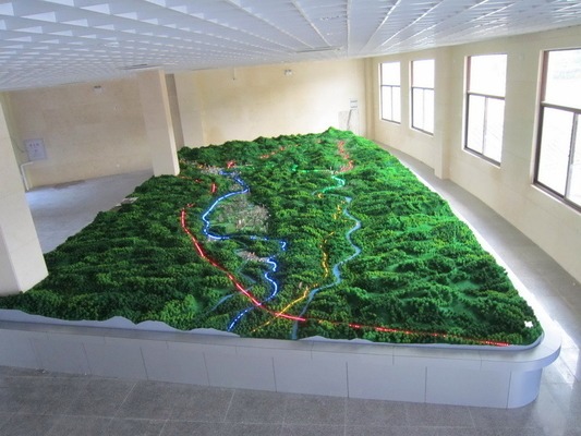 Cenário diminuto do modelo à escala para a terra usando o modelo complexo fornecedor