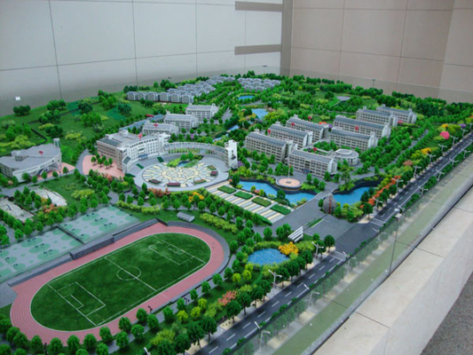 Cenário verde do modelo à escala para a disposição do modelo do estádio de futebol fornecedor