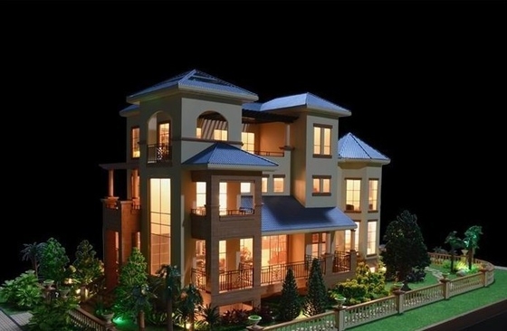 Cenário diminuto do modelo à escala da iluminação para Real Estate que constrói a disposição modelo fornecedor