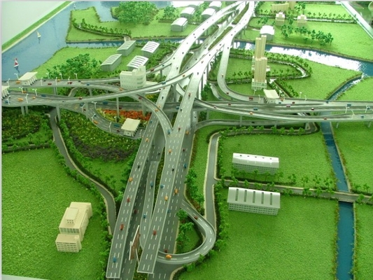 Os modelos à escala arquitectónicos do modelo da disposição da paisagem da estrada da cidade fornecem o projeto do governo fornecedor