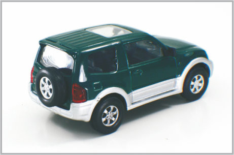 1/43 fundiu os carros de modelo à escala feitos sob encomenda Mitubishi da liga verde Pajero para a coleção &amp; o presente fornecedor