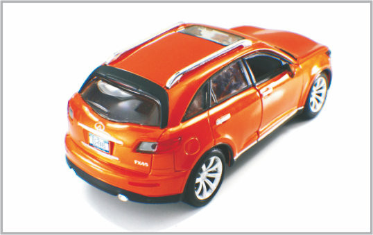 1/24 carros de modelo à escala feitos sob encomenda laranja-vermelhos fundidos Infiniti da liga como em casa Decoratio fornecedor