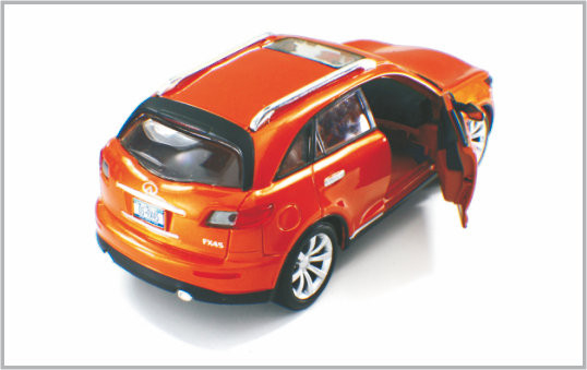 1/24 carros de modelo à escala feitos sob encomenda laranja-vermelhos fundidos Infiniti da liga como em casa Decoratio fornecedor