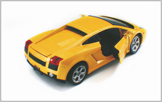 1/24 fundiu carros de modelo à escala feitos sob encomenda amarelos LamboighiniGallardo da liga como a coleção fornecedor