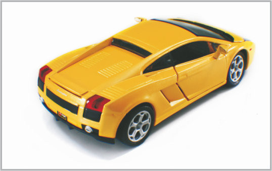 1/24 fundiu carros de modelo à escala feitos sob encomenda amarelos LamboighiniGallardo da liga como a coleção fornecedor