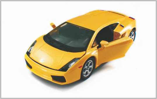 1/24 fundiu carros de modelo à escala feitos sob encomenda amarelos LamboighiniGallardo da liga como a coleção fornecedor